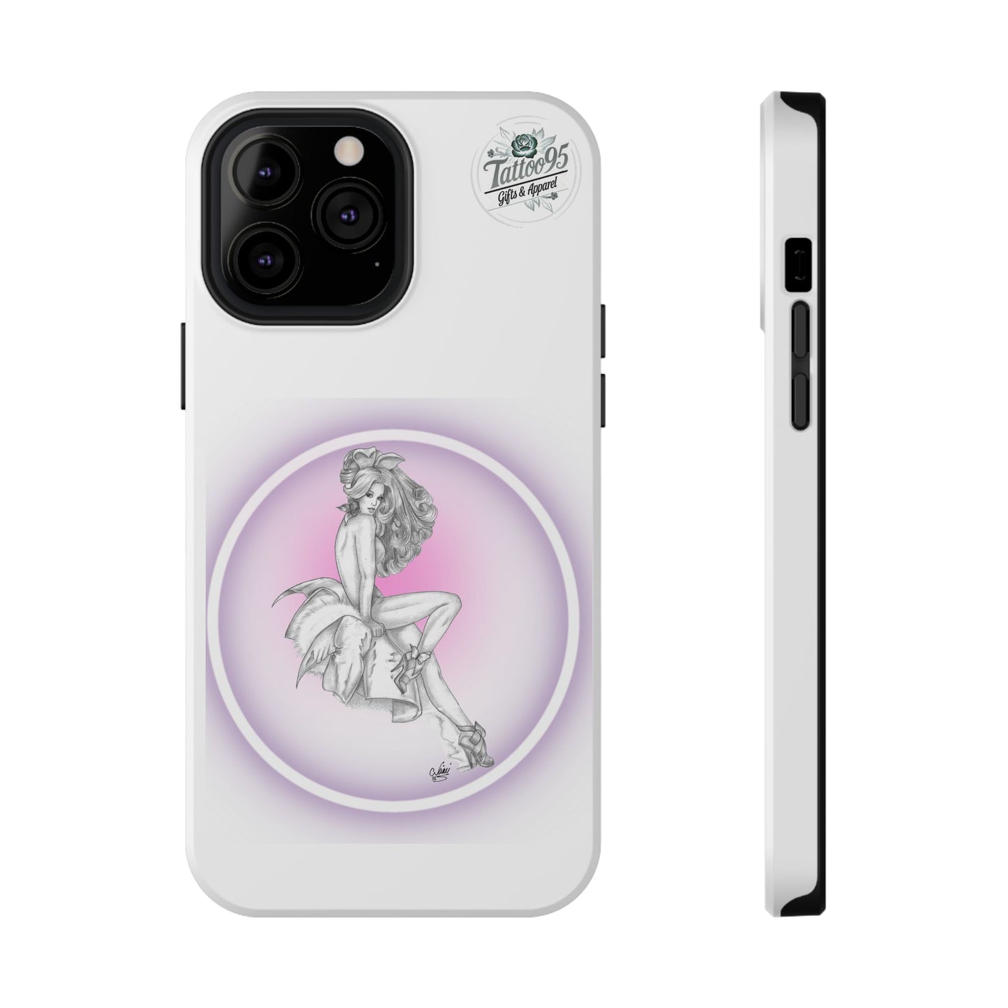 Pretty Bunny Vintage Artwork - iPhone Case