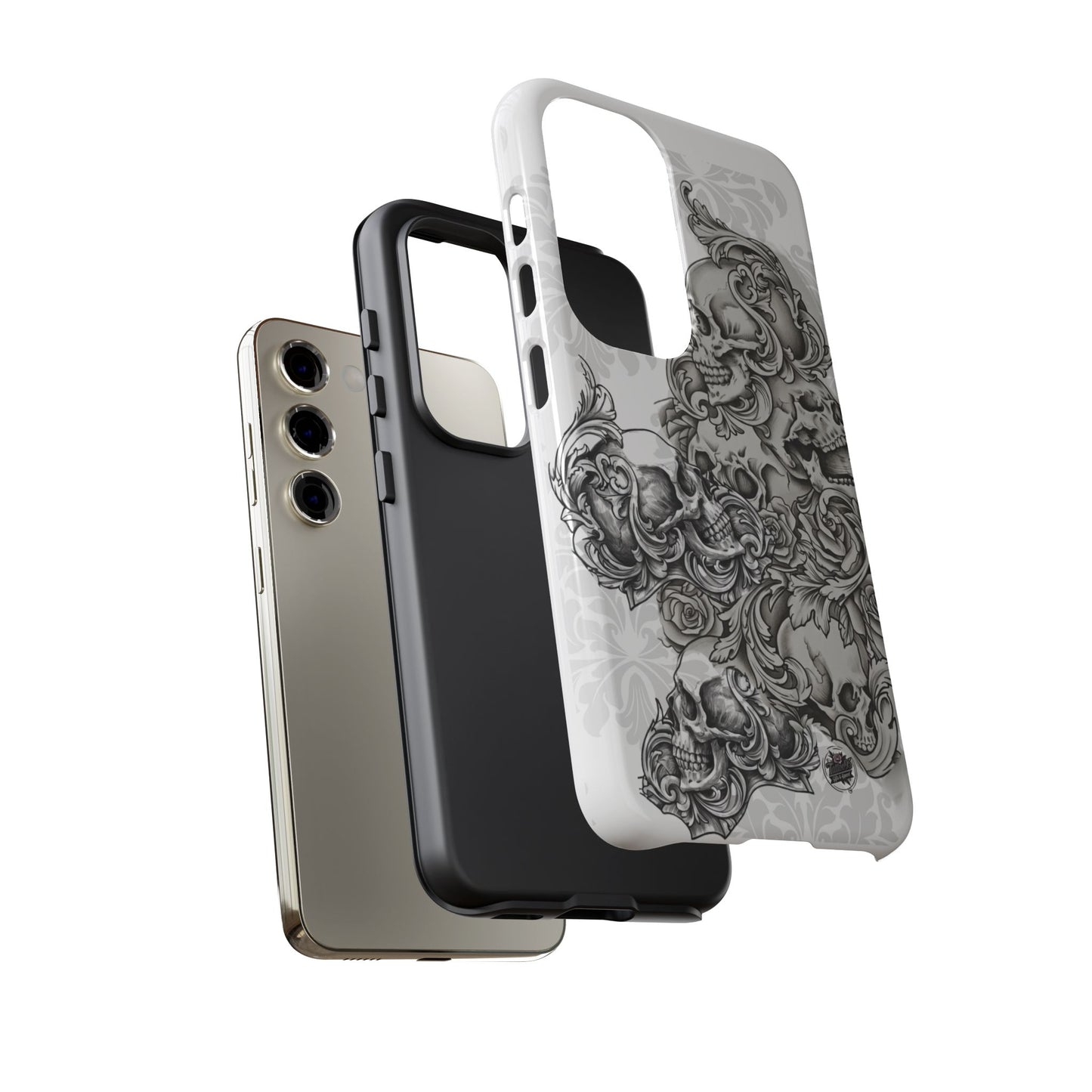 Cascading Skulls - Tough Phone Cases Available in most Galaxy series.