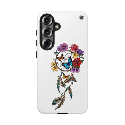 Dreamcatcher &  Butterflies White — Tough Galaxy S10-S25 Series Protective Cover