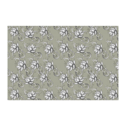 Combed Cotton Fabric Yard – Lotus Vines (54" x 36")