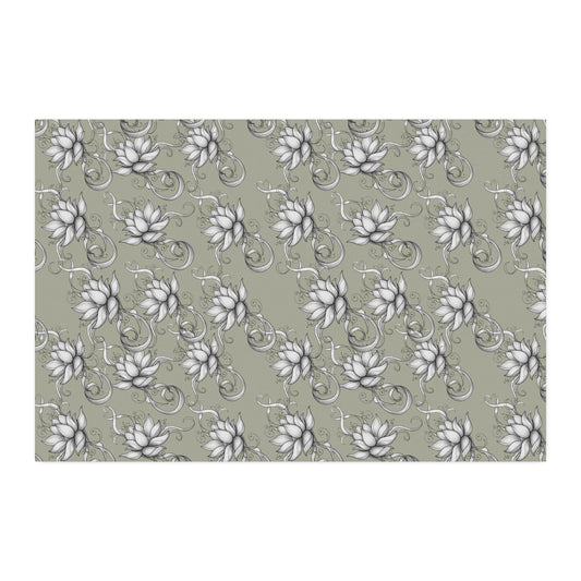 Combed Cotton Fabric Yard – Lotus Vines (54" x 36")