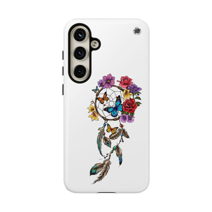 Dreamcatcher &  Butterflies White — Tough Galaxy S10-S25 Series Protective Cover