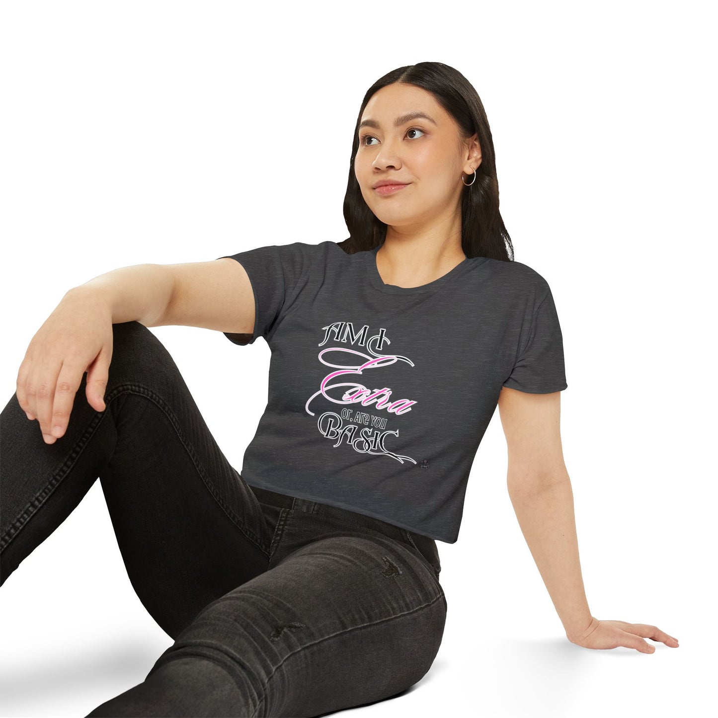 AM I EXTRA OR ARE YOU BASIC? – Women's Boho Festival Crop Top