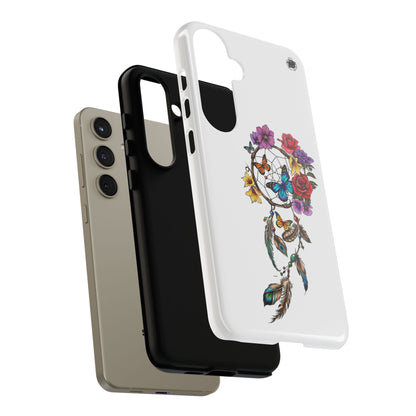 Dreamcatcher &  Butterflies White — Tough Galaxy S10-S25 Series Protective Cover