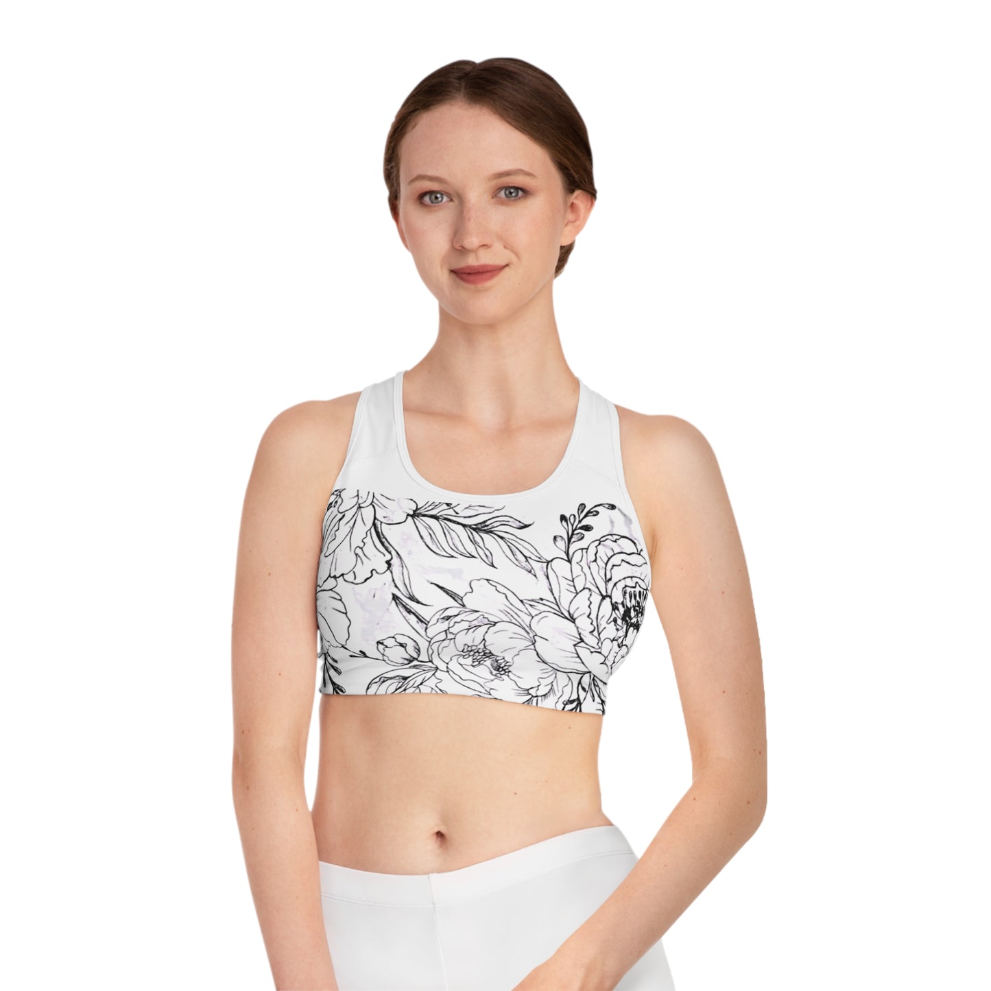 Peonies Tattoo Artwork - Sports Bra