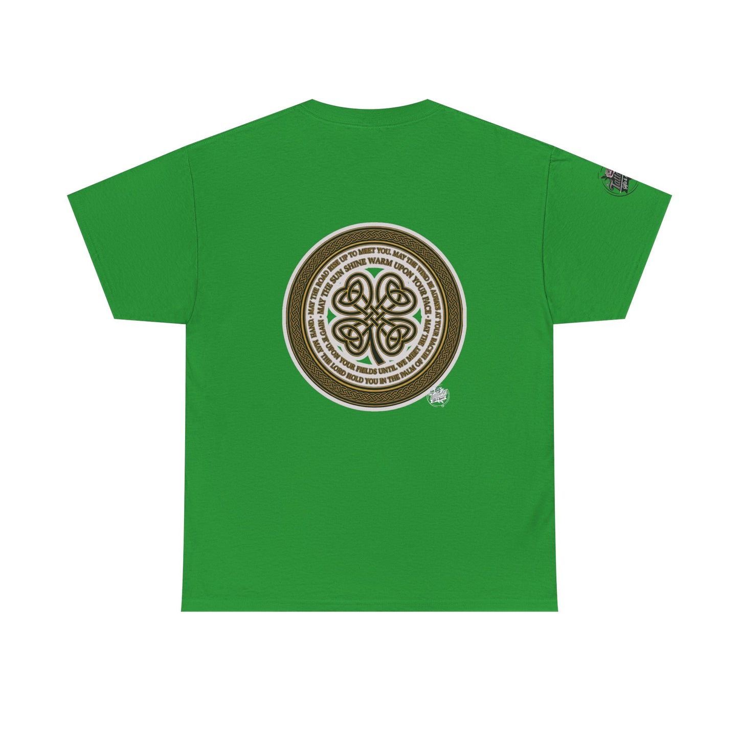 Irish Strong - Celtic Medallion ‘May the road rise up to meet you' Green T-Shirt