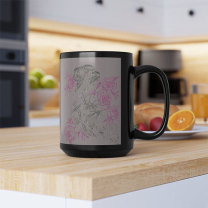 Flowing Geisha Tattoo - Coffee Mug — 11oz & 15oz - Choose Background Color