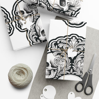 Skulls Filigree - Gift Wrapping Paper