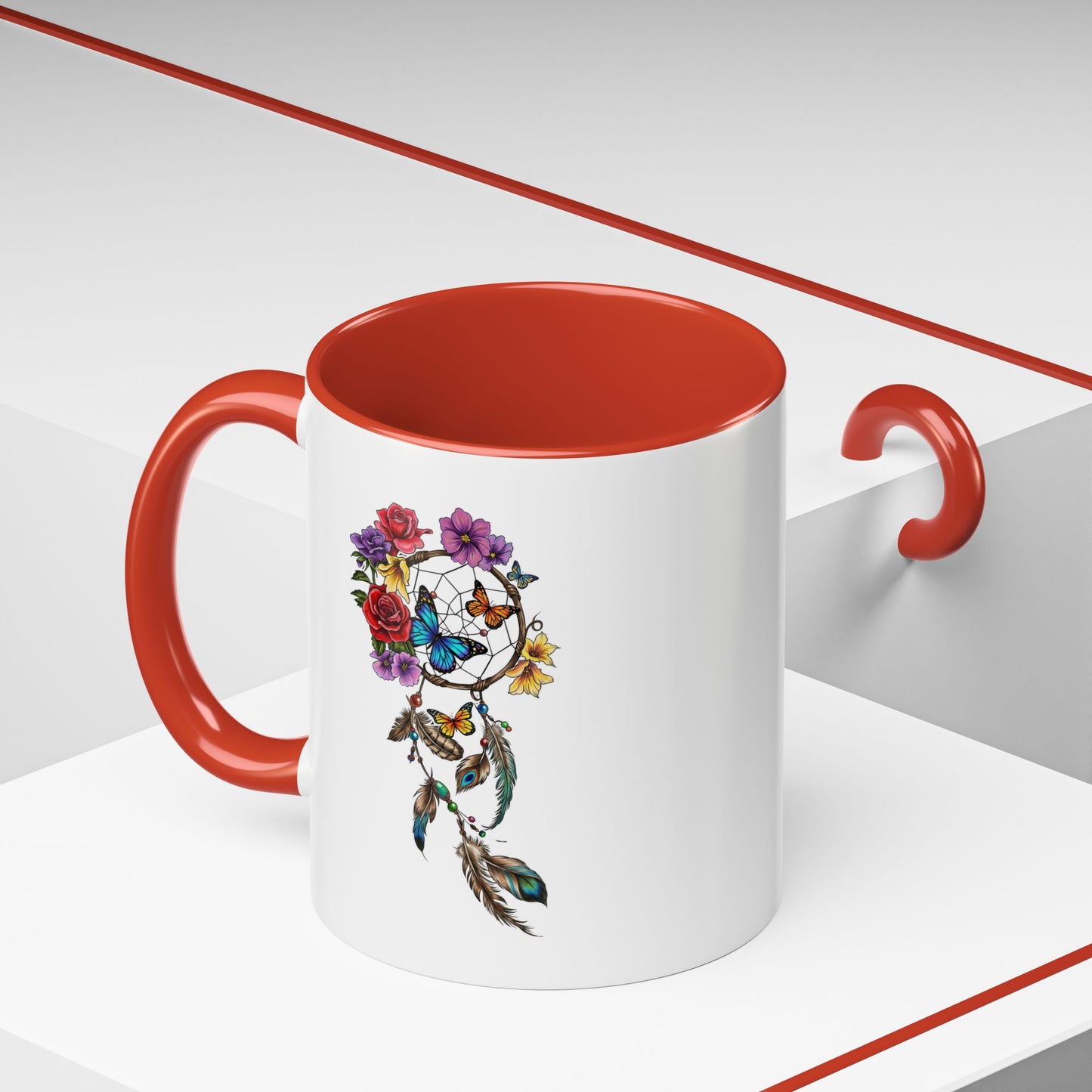 Dreamcatcher & Butterflies - Mug, 11oz and 15oz - Coffee, Tea or Hot Chocolate