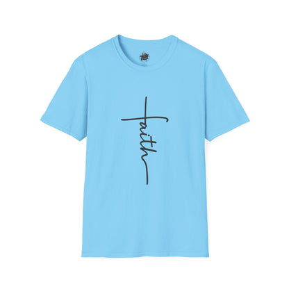 Faith Script T-Shirt — Minimal Line Tattoo Design