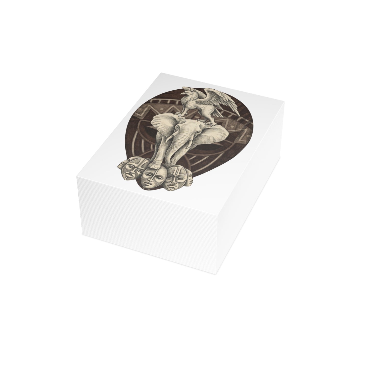 African-Inspired Totem Tattoo Greeting Card (Pack of 1/10/30/50)