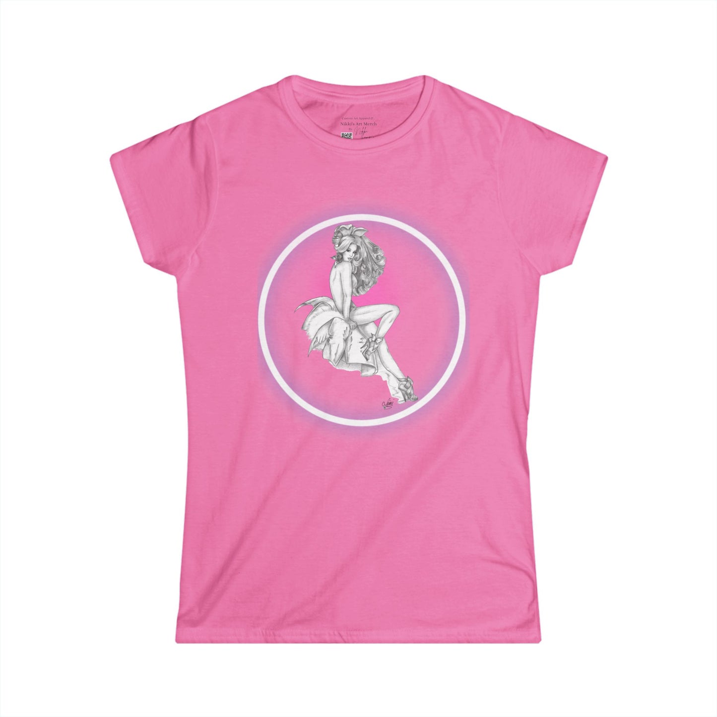 Pretty Bunny Vintage Artwork - T-Shirt Women's Softstyle