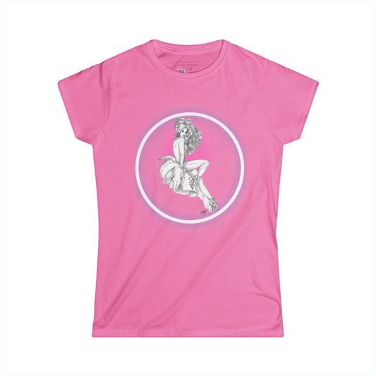 Pretty Bunny Vintage Artwork - T-Shirt Women's Softstyle