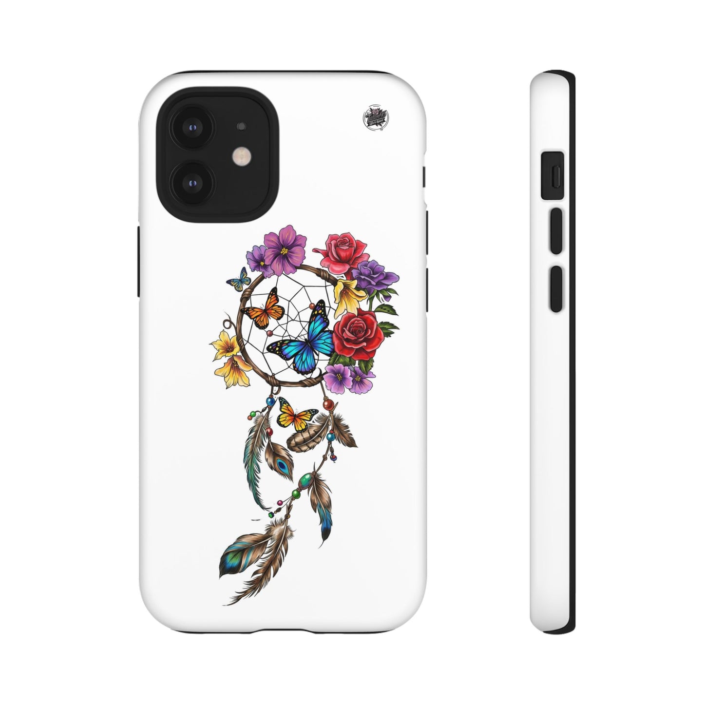 Dreamcatcher &  Butterflies White — Tough iPhone 17 - iPhone 11 Series Protective Cover