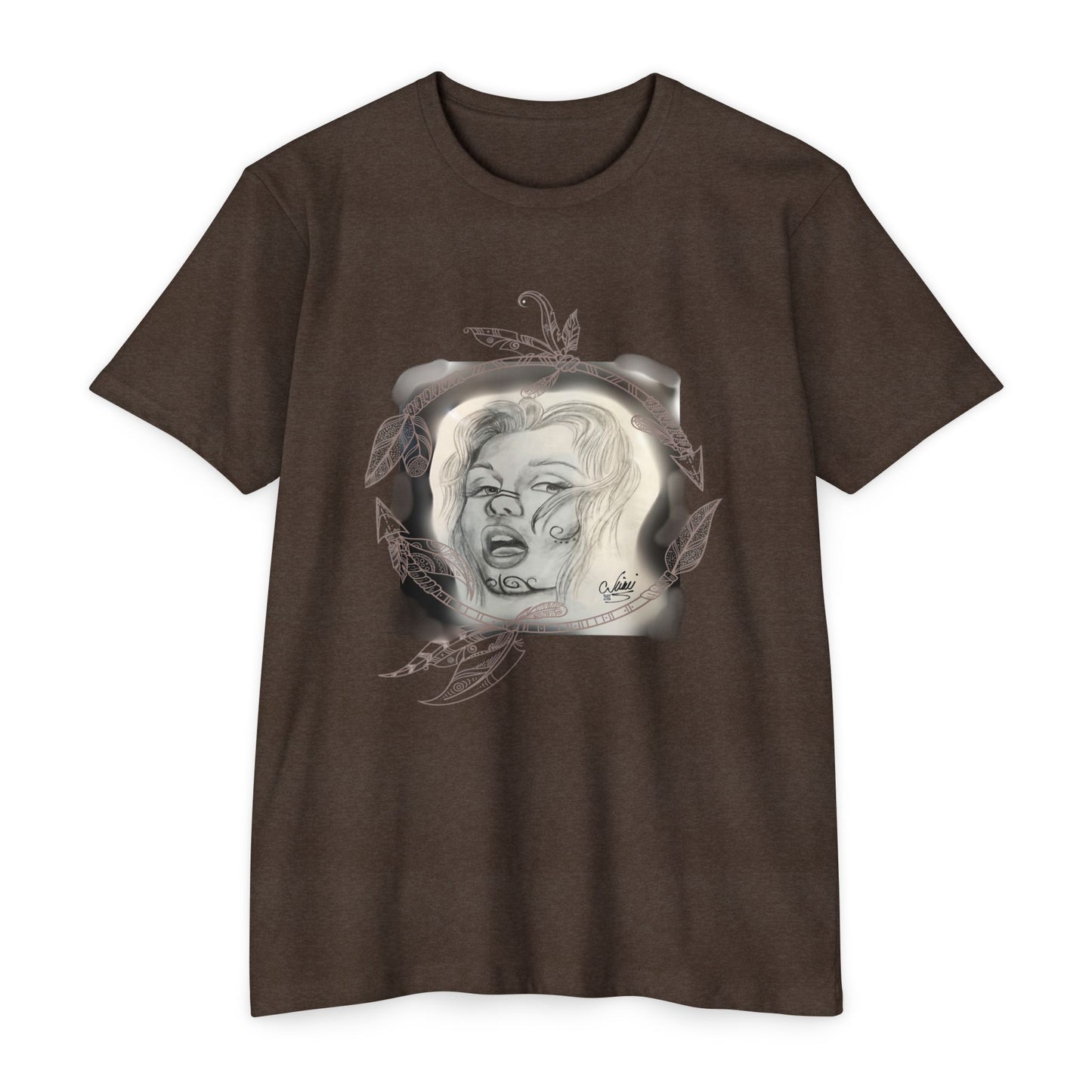 Painted Lady Face Tattoo Artwork - T-Shirt Unisex Jersey