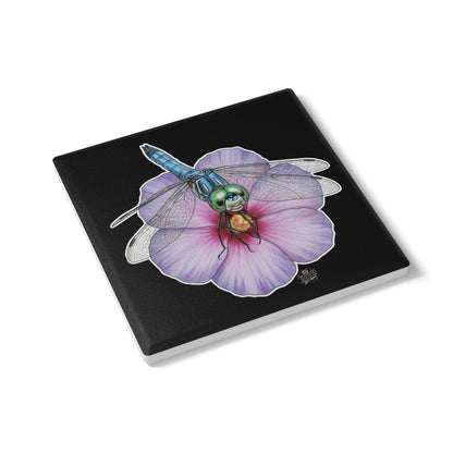 Dragonfly Hibiscus - Round/Square Ceramic Drink Coaster