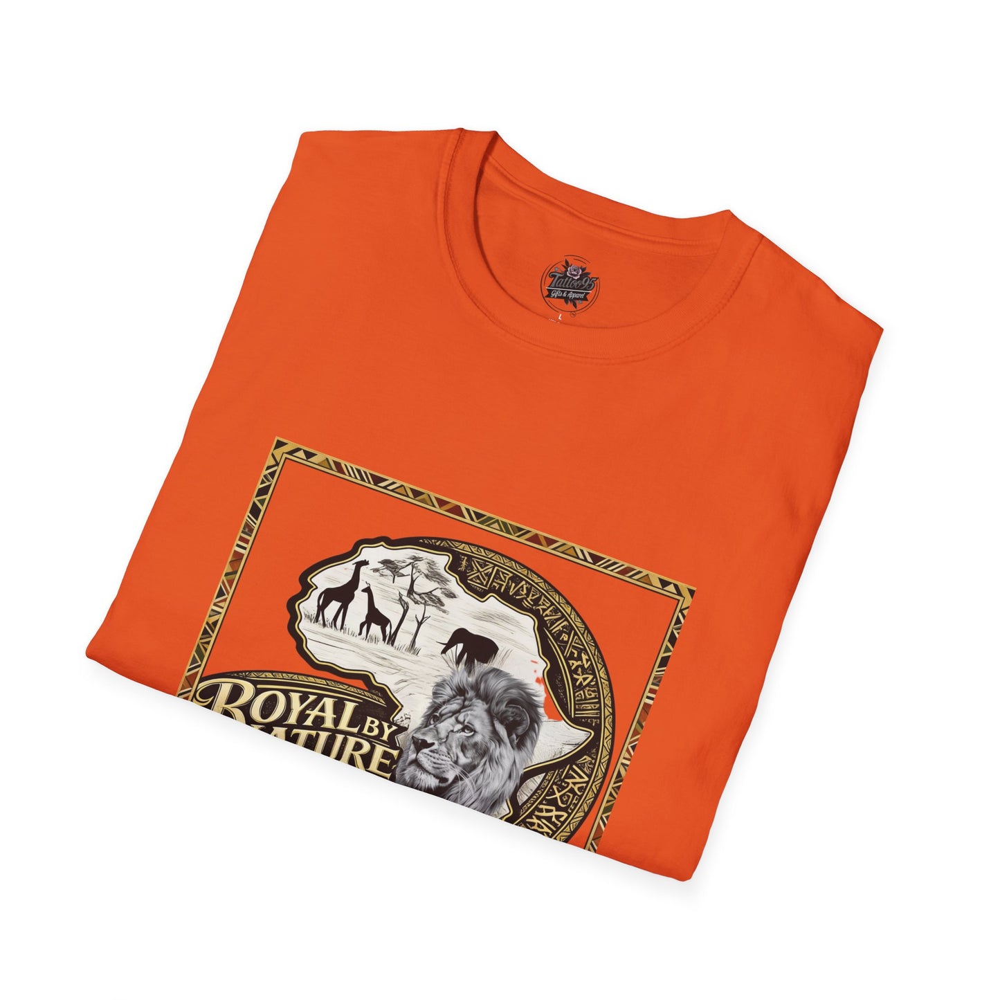 Royal by Nature - Orange T-Shirt — Unisex Lightweight Crew Tee