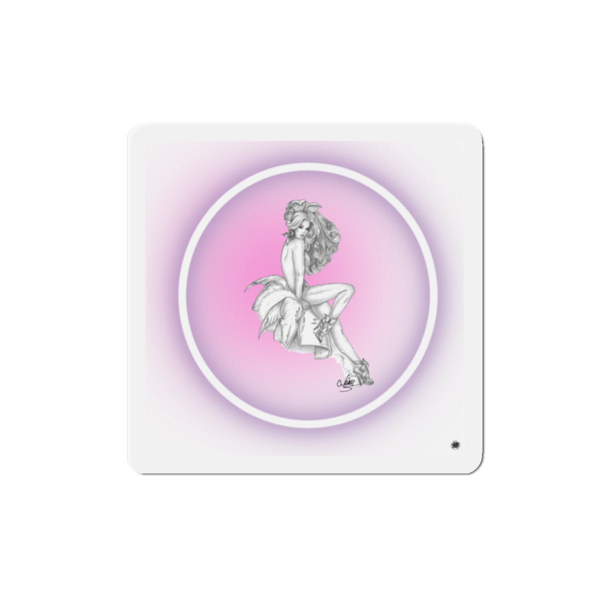 Pretty Bunny Vintage Artwork - Magnet