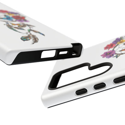 Dreamcatcher &  Butterflies White — Tough Galaxy S10-S25 Series Protective Cover