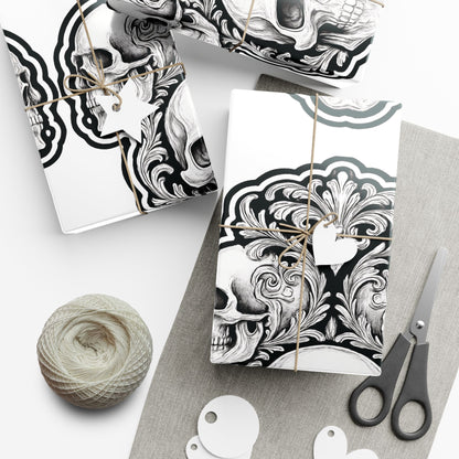 Skulls Filigree - Gift Wrapping Paper