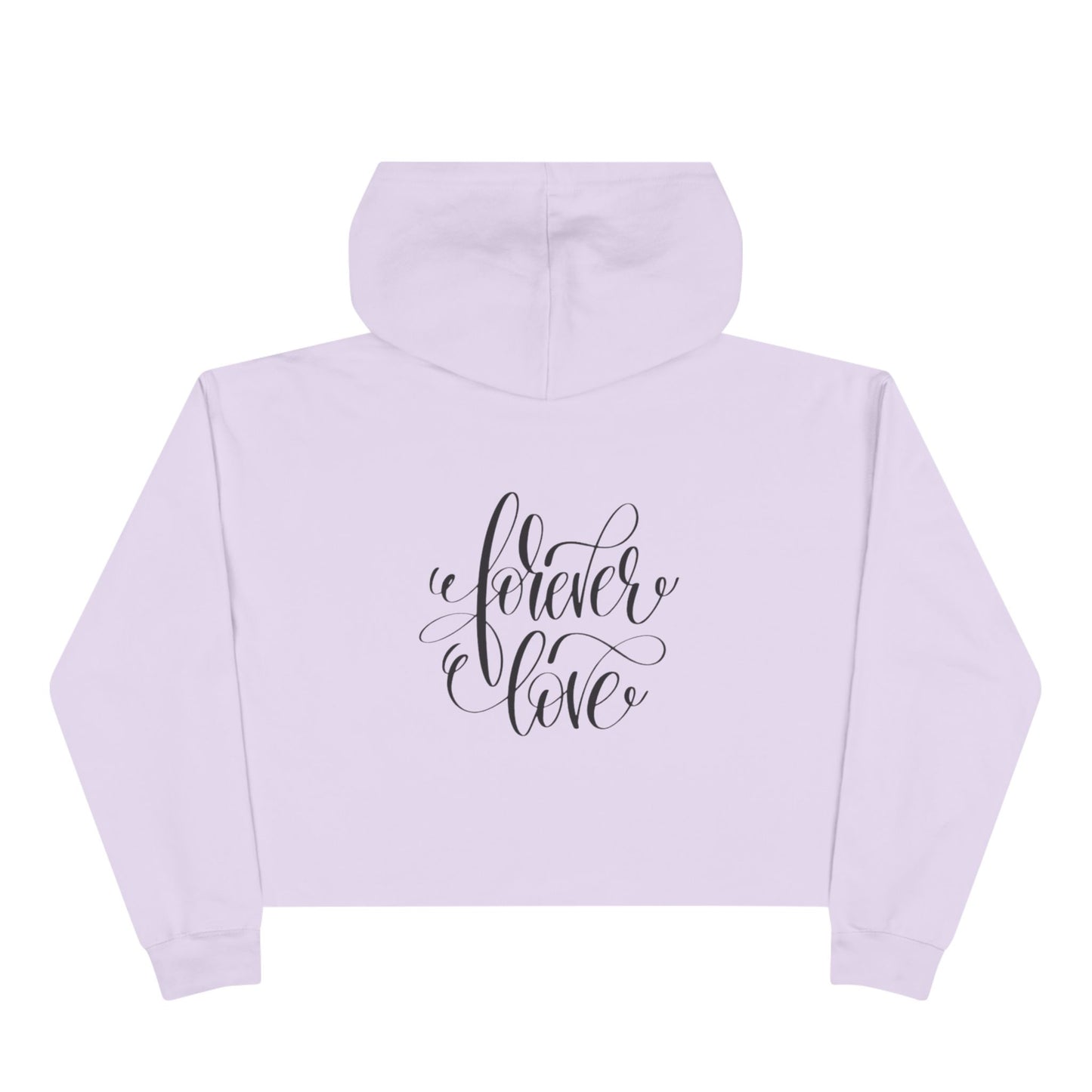 Forever Love - Cropped Hoodie — Handwritten Script, Vintage Tattoo Vibe