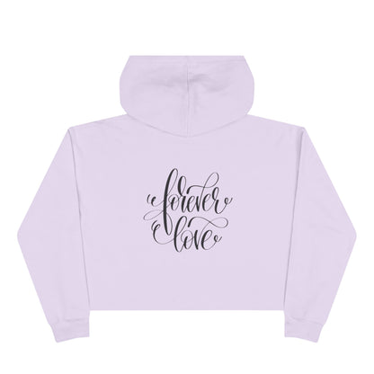 Forever Love - Cropped Hoodie — Handwritten Script, Vintage Tattoo Vibe