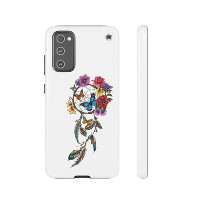 Dreamcatcher &  Butterflies White — Tough Galaxy S10-S25 Series Protective Cover