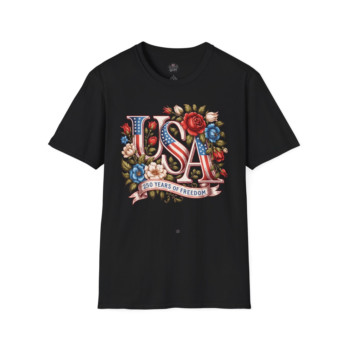 Floral USA 250th T-Shirt — Happy Birthday America