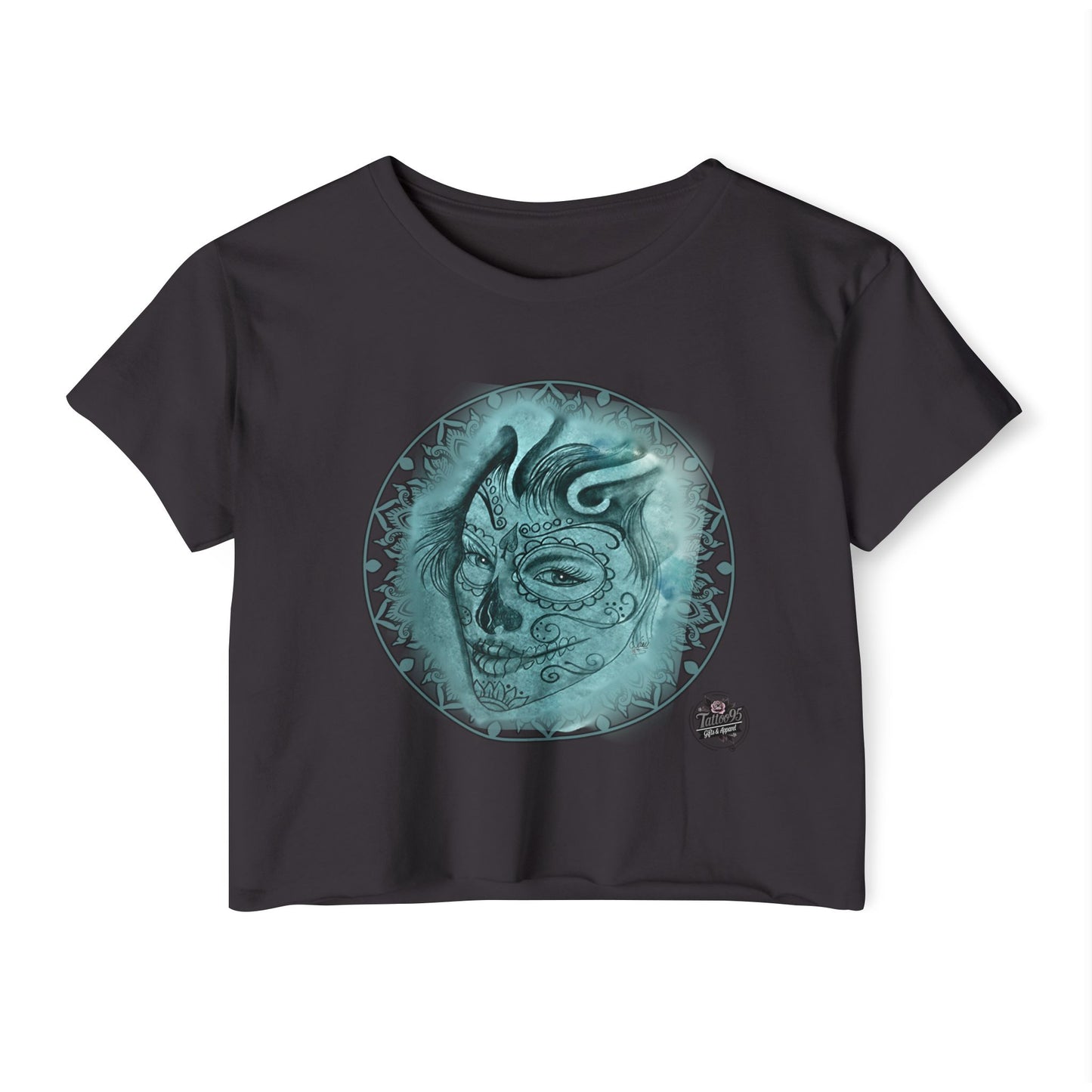 Beautiful Face - Black Cropped TShirt (XS-2XL)