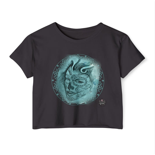 Beautiful Face - Black Cropped TShirt (XS-2XL)