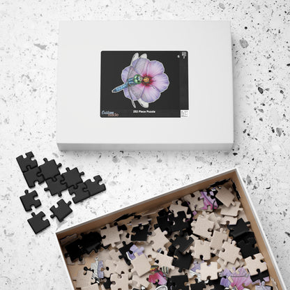 Dragonfly Hibiscus- Jigsaw Puzzle — 110/252/520/1014 - Piece Magical Artwork