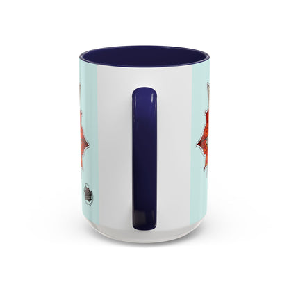 Swallow & Autumn Leaf Accent Coffee Mug — Ceramic Bird Lover Gift (11/15oz)