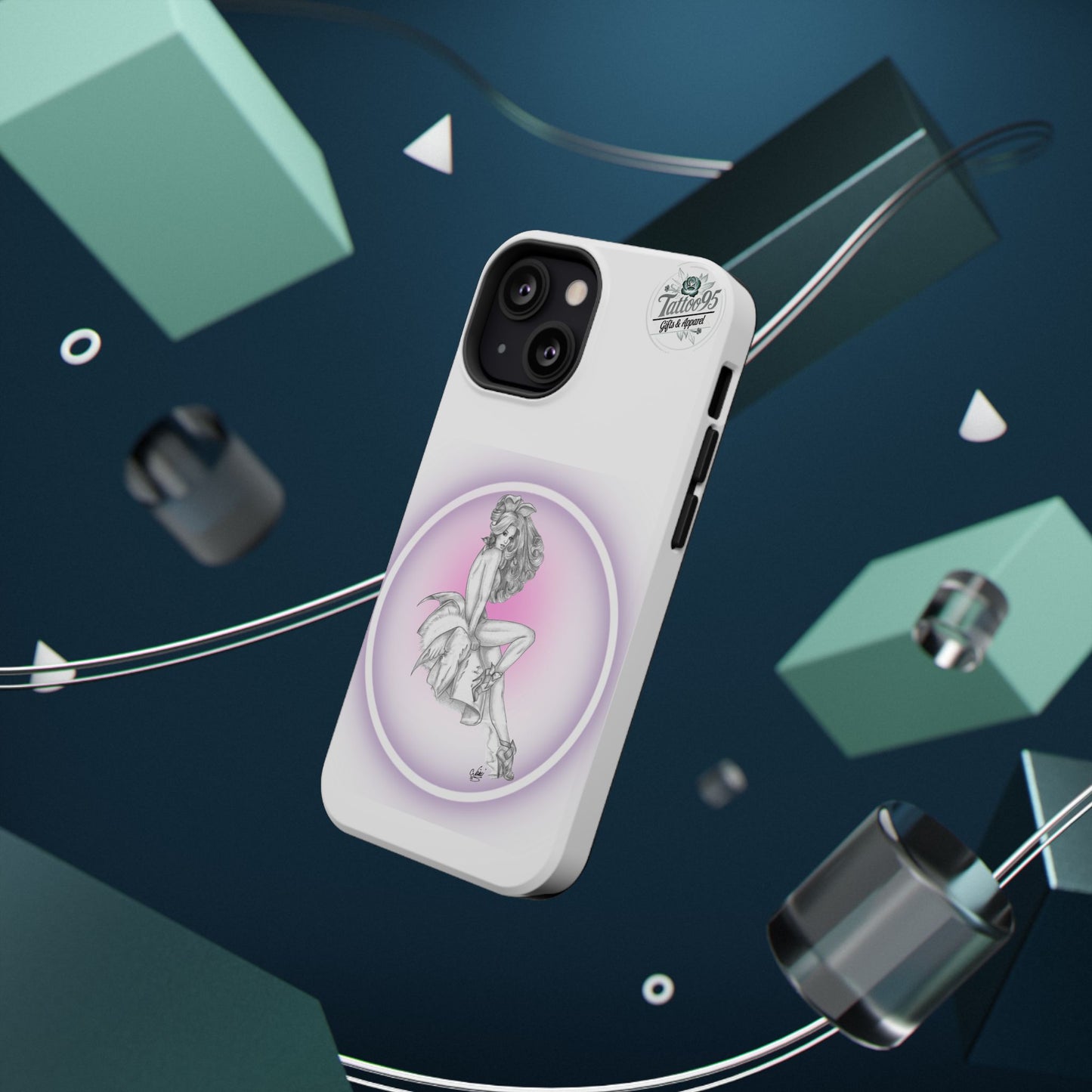 Pretty Bunny Vintage Artwork - iPhone Case