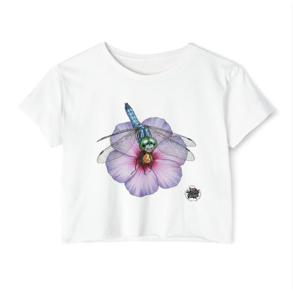 Dragonfly Hibiscus - Cropped TShirt 6 colors (XS-2XL)