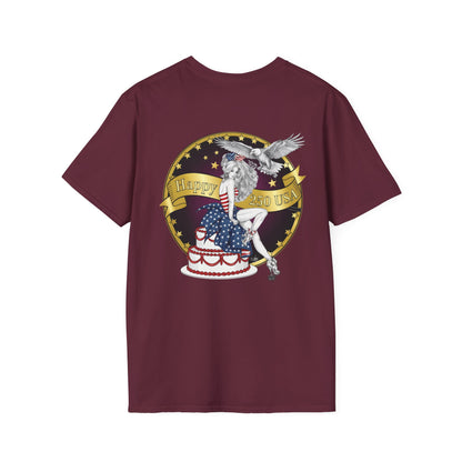 Eagle Tattoo T-Shirt with Flag & Lady Liberty – Happy 250th Birthday USA