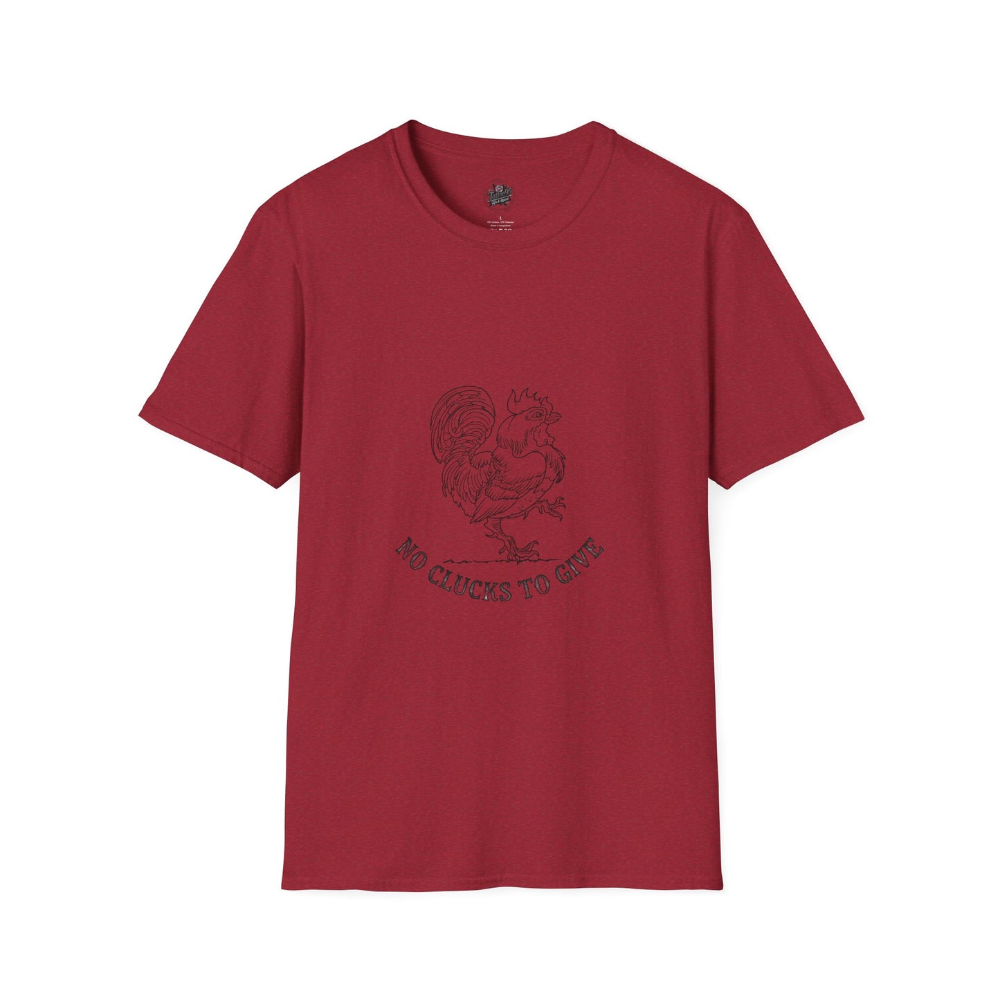 Rooster Tattoo "No Clucks To Give" Unisex T-Shirt