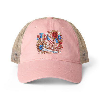 Floral USA - Women's Washed Mesh-Back Cap
