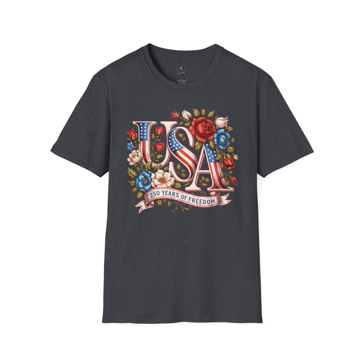 Floral USA 250th T-Shirt — Happy Birthday America