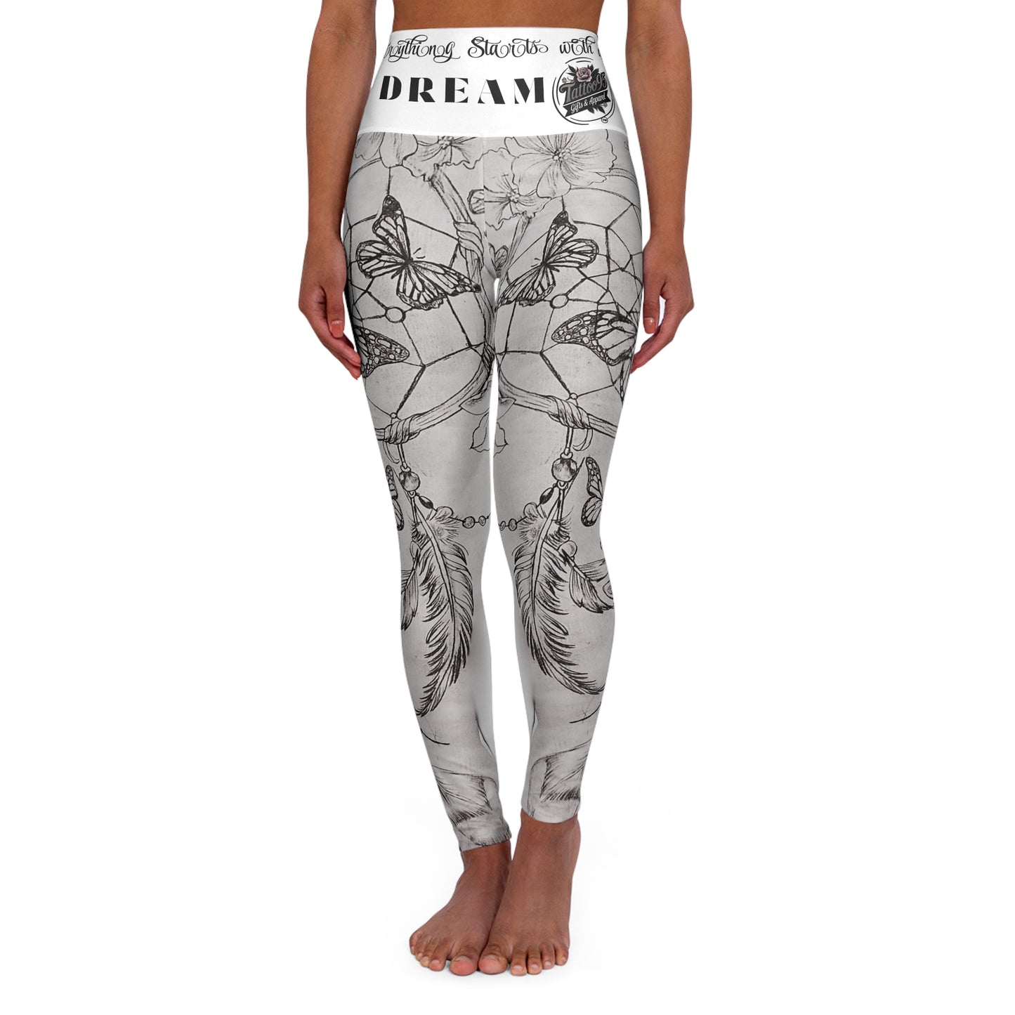 Dreamcatcher & Buttterflies - EVERYTHING STARTS w A DREAM-Yoga Pants