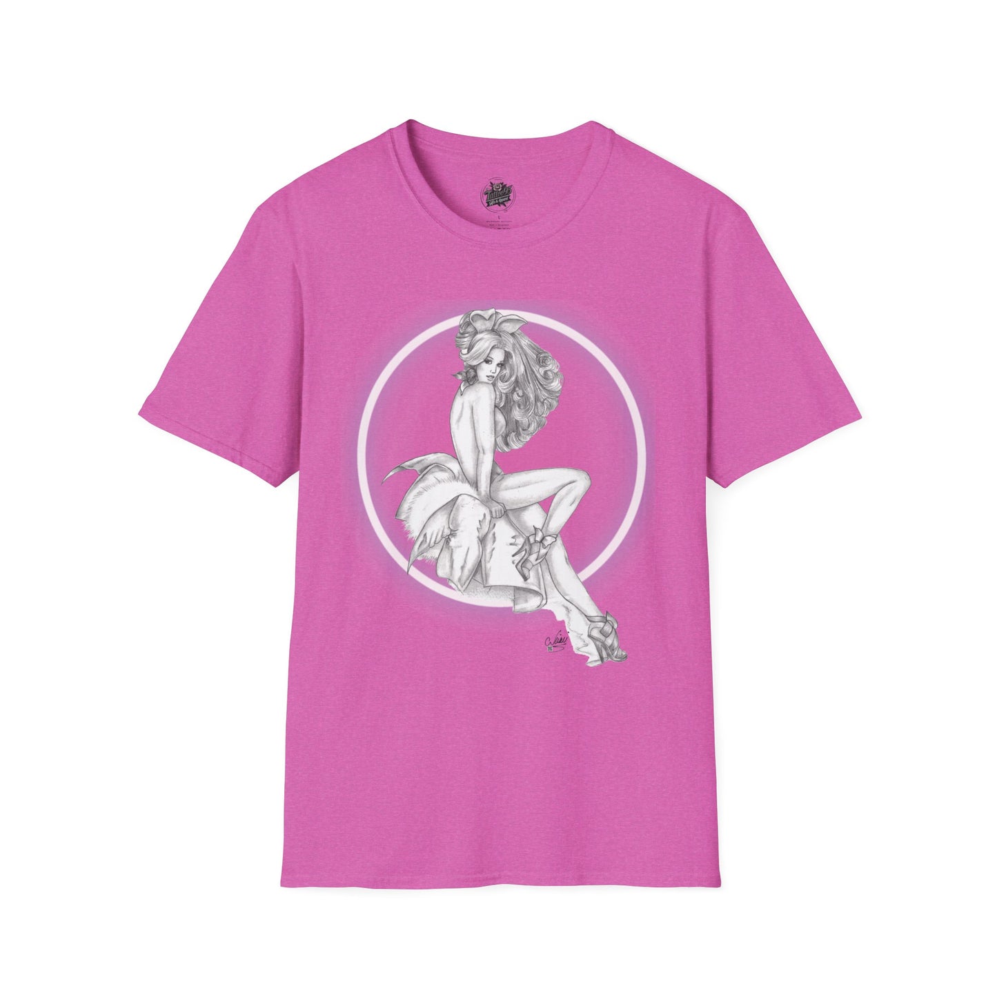 Pretty Bunny Vintage Artwork - Unisex Soft-Style T-Shirt