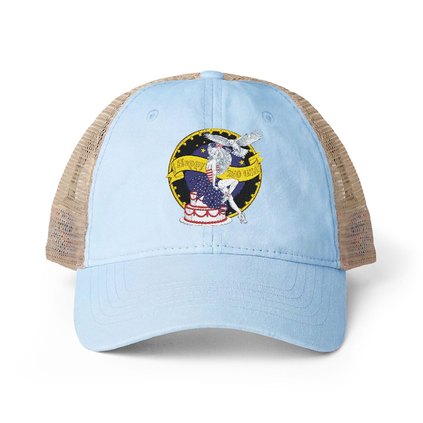 Happy 250th Birthday America — Women's Washed Mesh-Back Cap