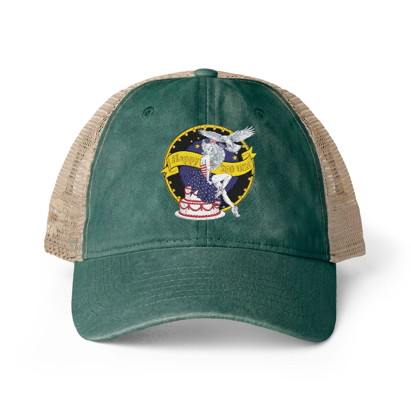 Happy 250th Birthday America — Women's Washed Mesh-Back Cap