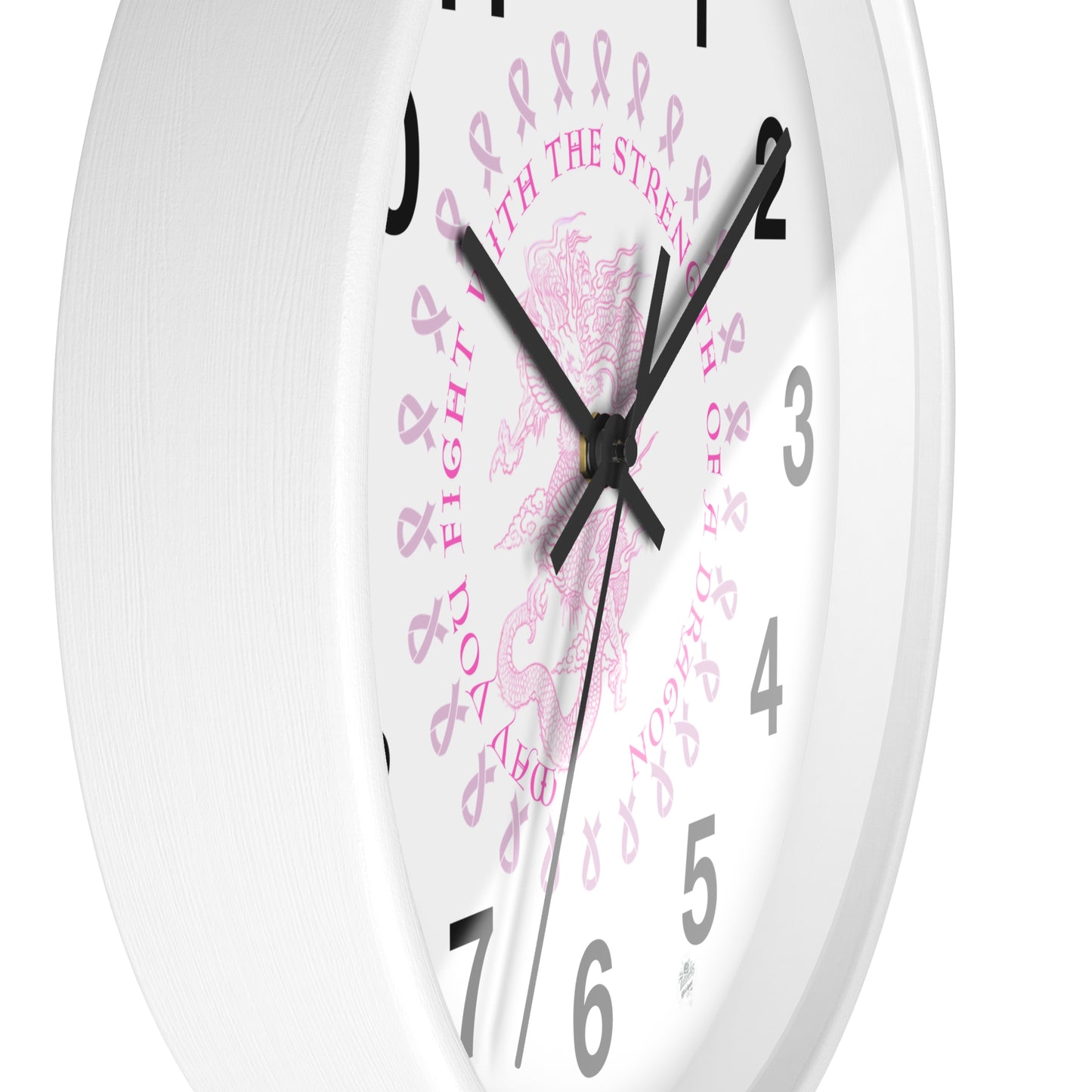 Dragon Strength - Wall Clock White Background