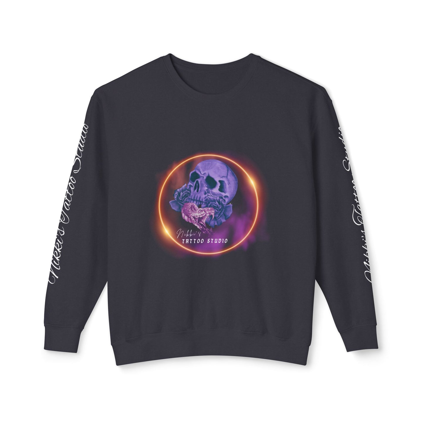 Nikki's Tattoo Studio Collection - Skull and Snake Logo - Crewneck sweatshirt