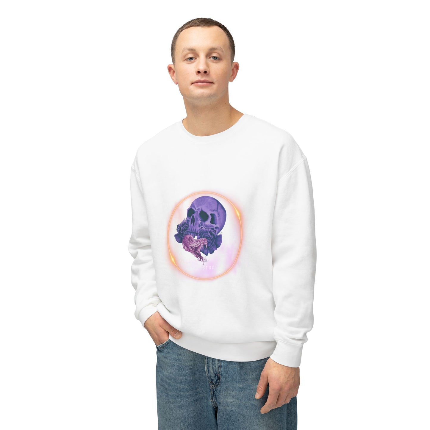 Nikki's Tattoo Studio Collection - Skull and Snake Logo - Crewneck sweatshirt