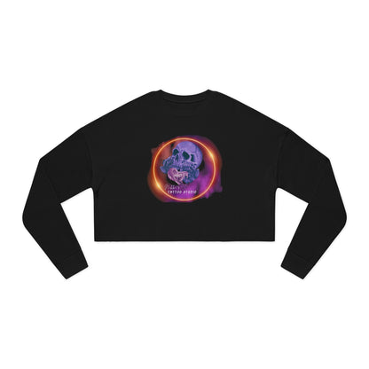 Nikki's Tattoo Studio Collection - Skull and Snake Logo - Women's Sweatshirt Cropped