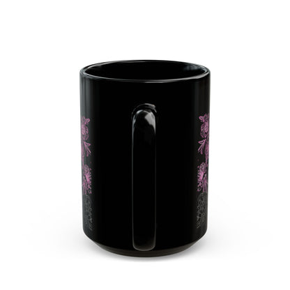 Flowing Geisha Tattoo - Coffee Mug — 11oz & 15oz - Black Background