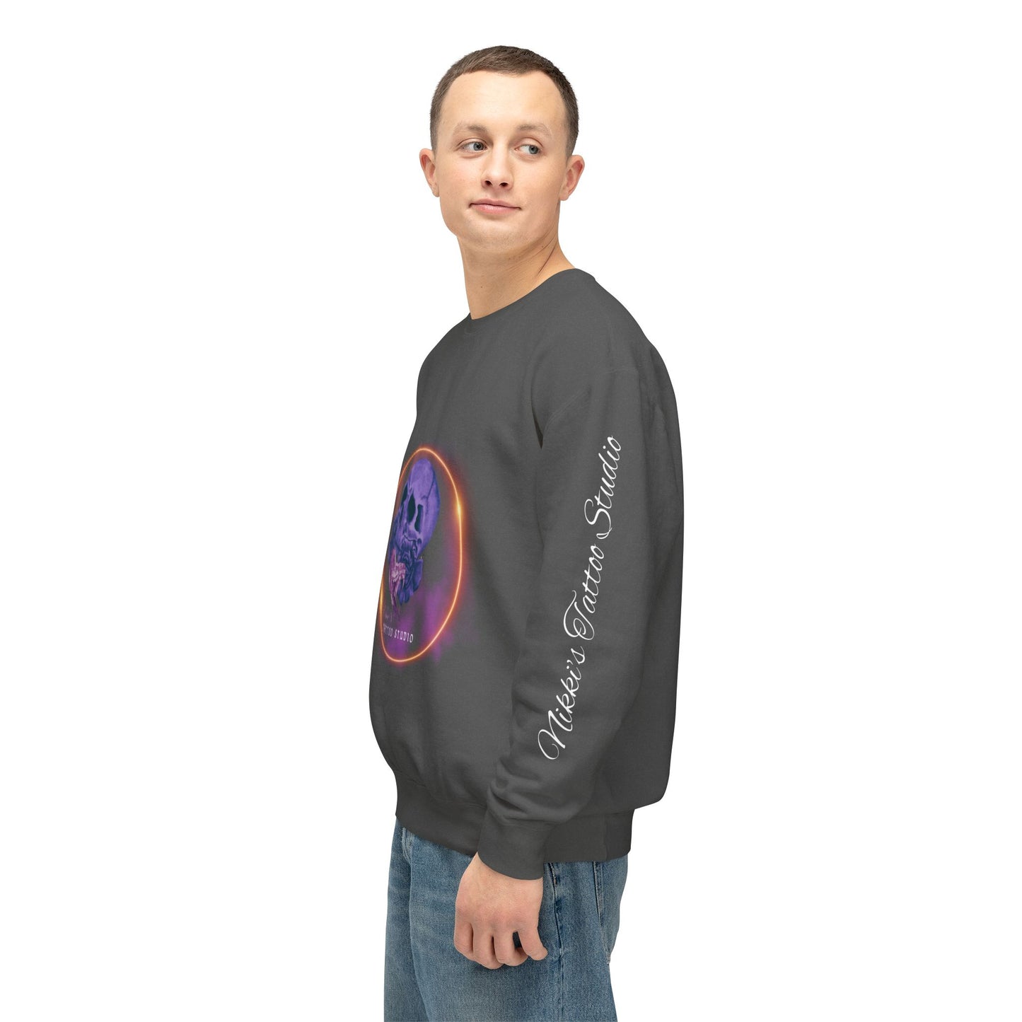 Nikki's Tattoo Studio Collection - Skull and Snake Logo - Crewneck sweatshirt