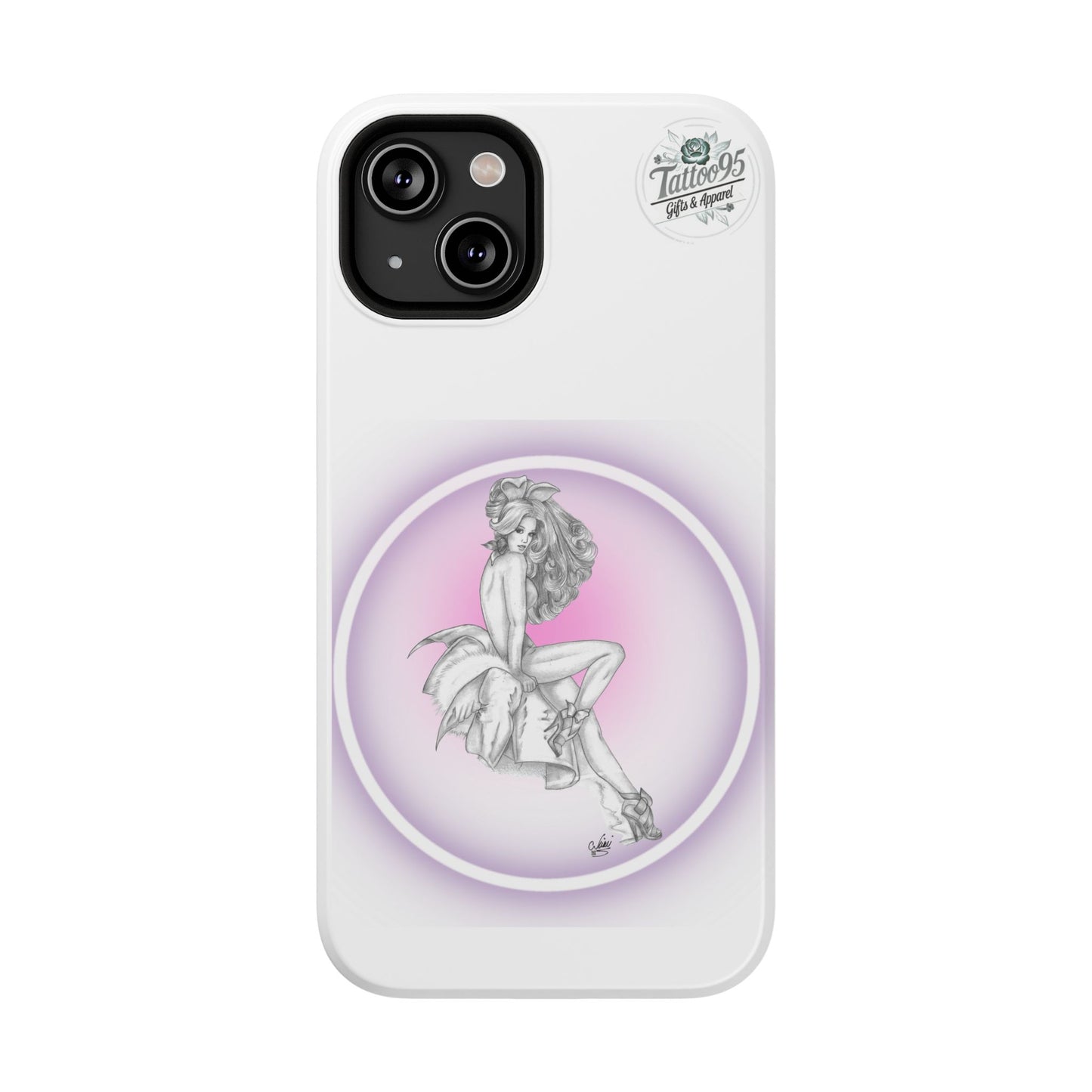 Pretty Bunny Vintage Artwork - iPhone Case