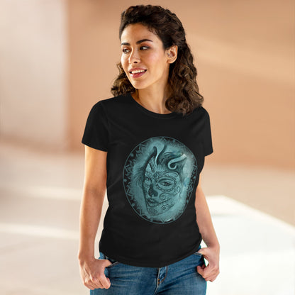 Beautiful Face Tattoo Artwork - Pre-Shrunk, semi-fitted silhouette tshirt